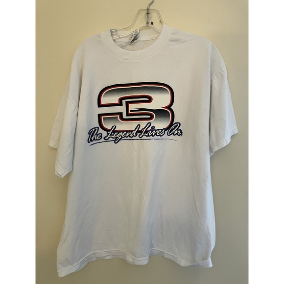 Jerzees Other - 2000s Dale Earnhardt #3 The Legend Lives On NASCAR L Tshirt Intimidator White